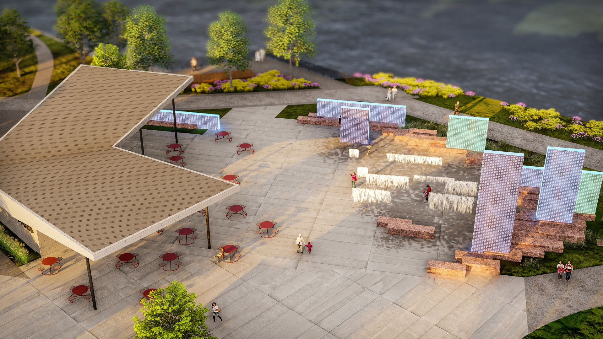 Missouri River riverfront redevelopment rendering